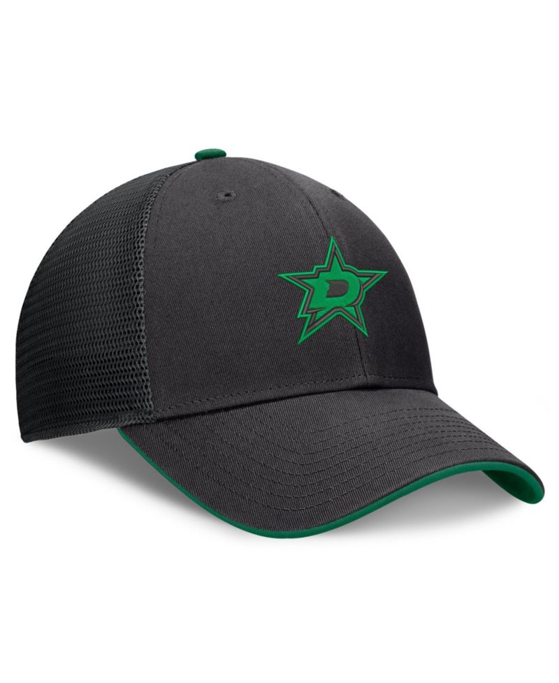 Men's Black Dallas Stars Fundamental Limits Trucker Adjustable Hat