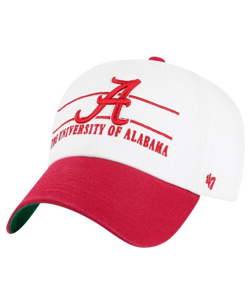 Men's White Alabama Crimson Tide Gridiron Clean Up Adjustable Hat