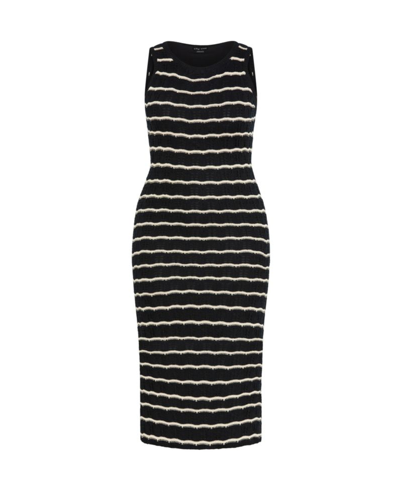 Plus Size Crochet Stripe Dress