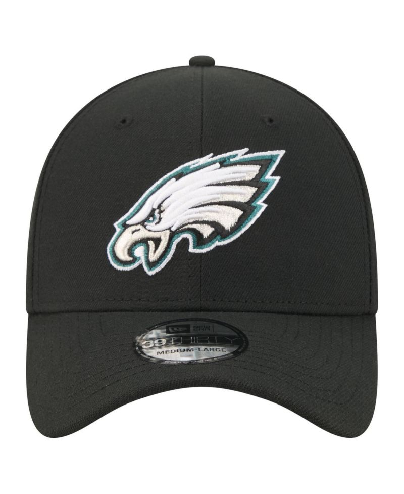 Men's Black Philadelphia Eagles Core Team 39THIRTY Flex Hat