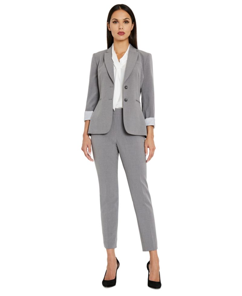 Notched Two-Button Blazer & Shannon Suit Pants Suit Separates