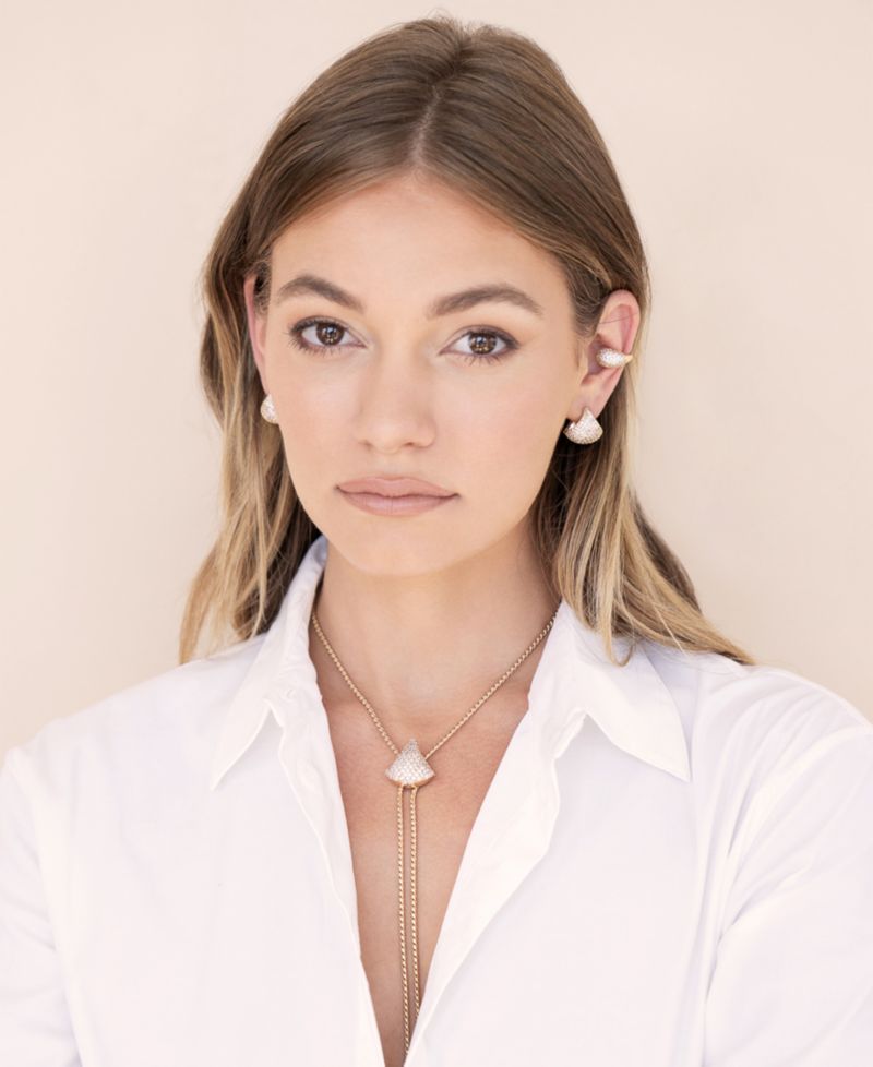 Pave Encrusted Huggies Hoops Earrings