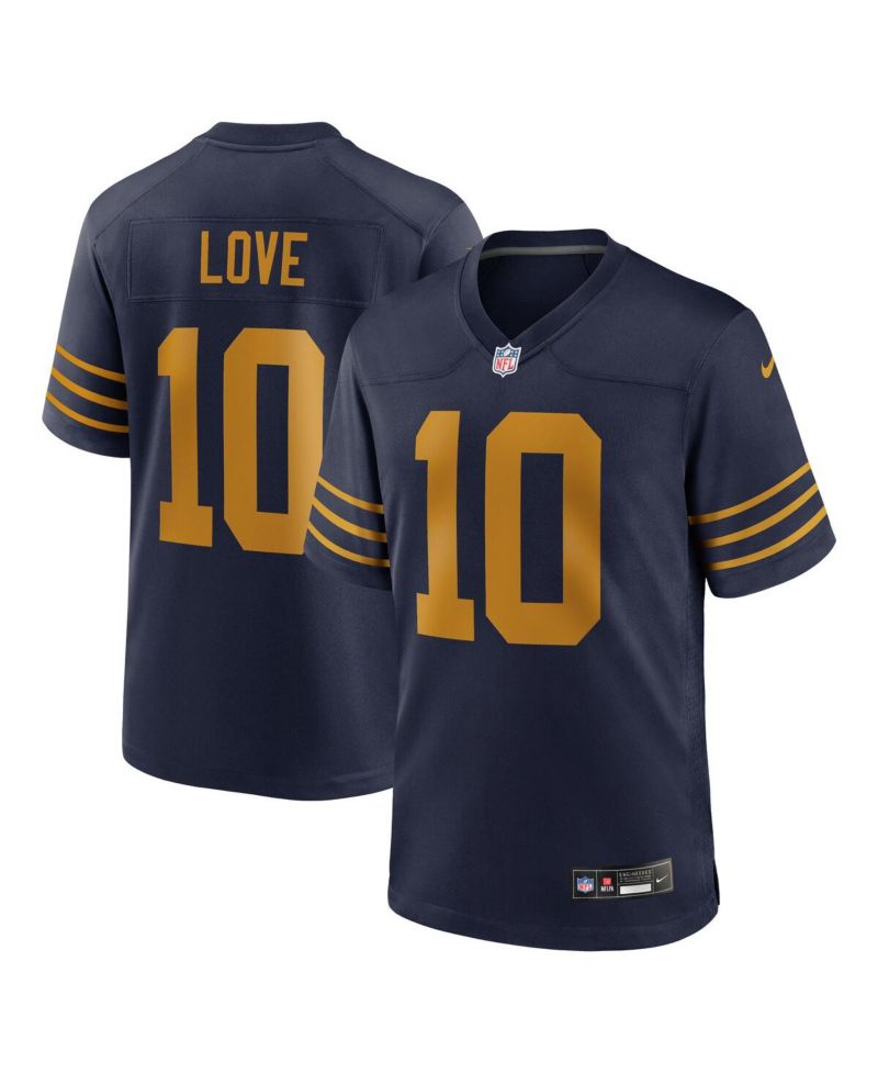 Men's Jordan Love Navy Green Bay Packers The 1923 Classic Game Jersey