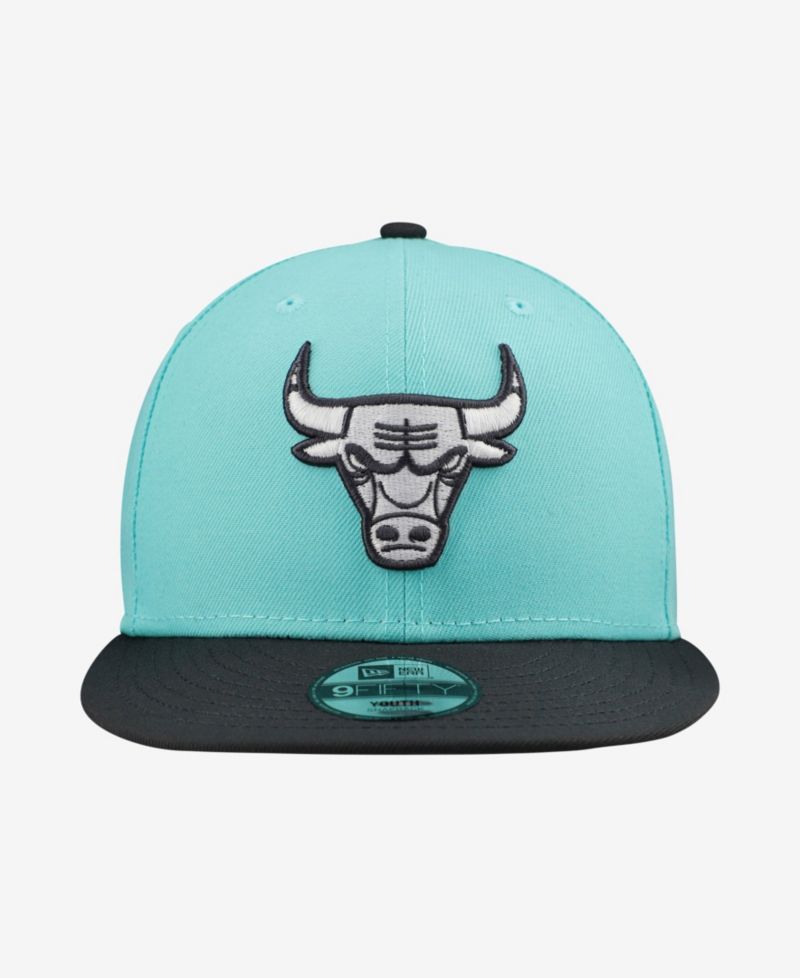 Big Boys and Girls Turquoise/Charcoal Chicago Bulls 9FIFTY Snapback Hat