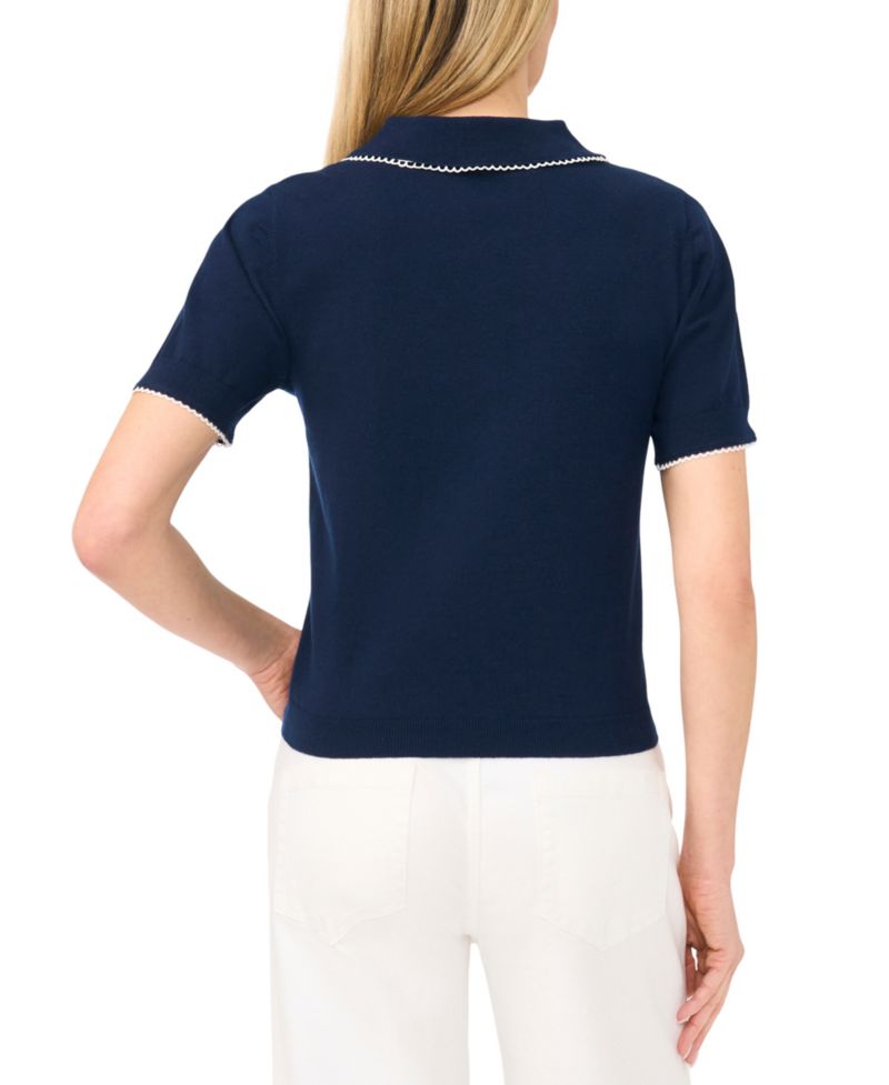 Women's Short-Sleeve Crewneck Sweater