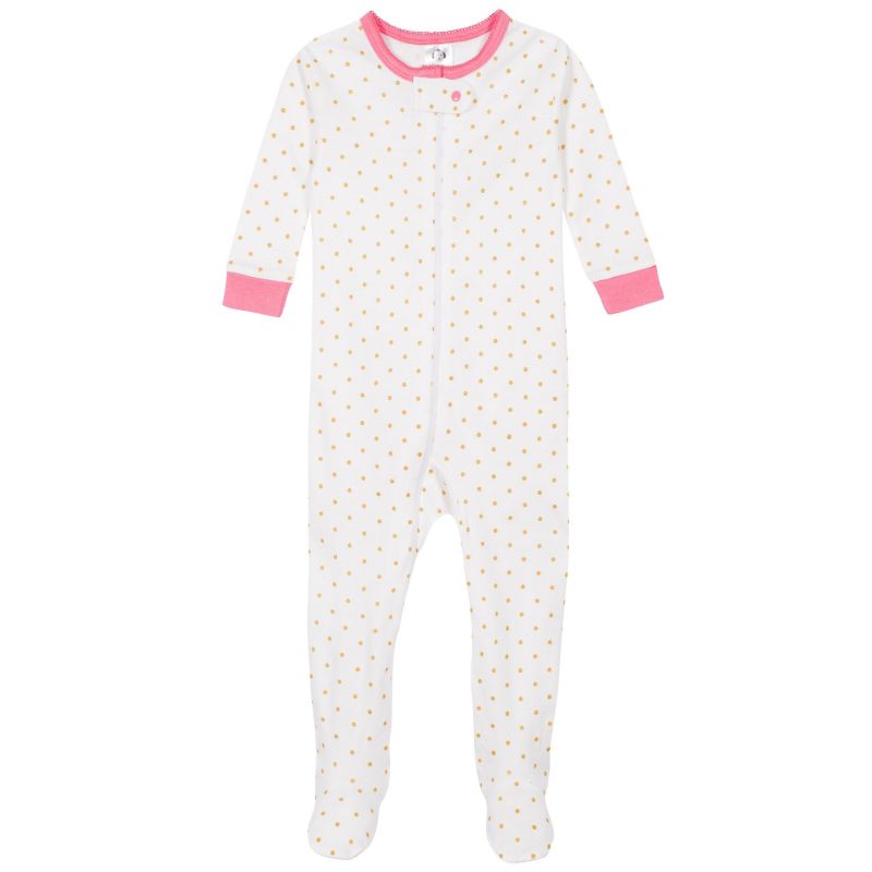 Baby Girls 4-Pack Snug Fit Footed Cotton Pajamas, Unicorns and Cats, 24 Months