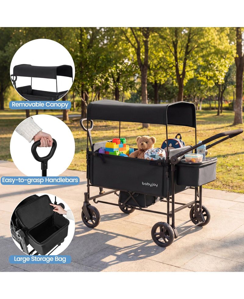 Baby 2 in 1 Baby Stroller Folding High Landscape Pushchair with Bassinet Mode
