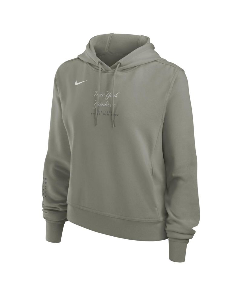 Women's Olive New York Yankees One Tri-Blend Dri-FIT Hoodie