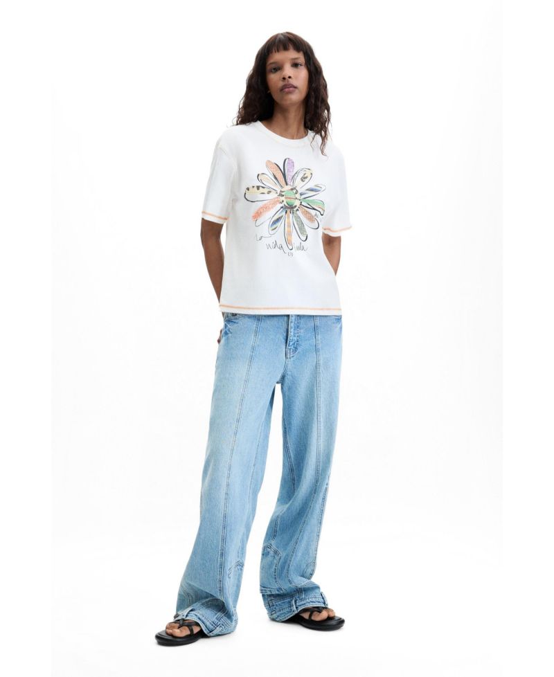 Women's Floral Print T-shirt 100% Cotton