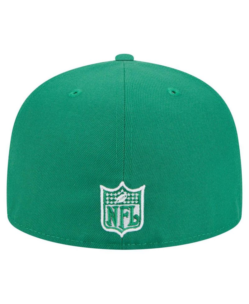 Men's Kelly Green Philadelphia Eagles Super Bowl LIX Champions Historic Side Patch 59FIFTY Fitted Hat