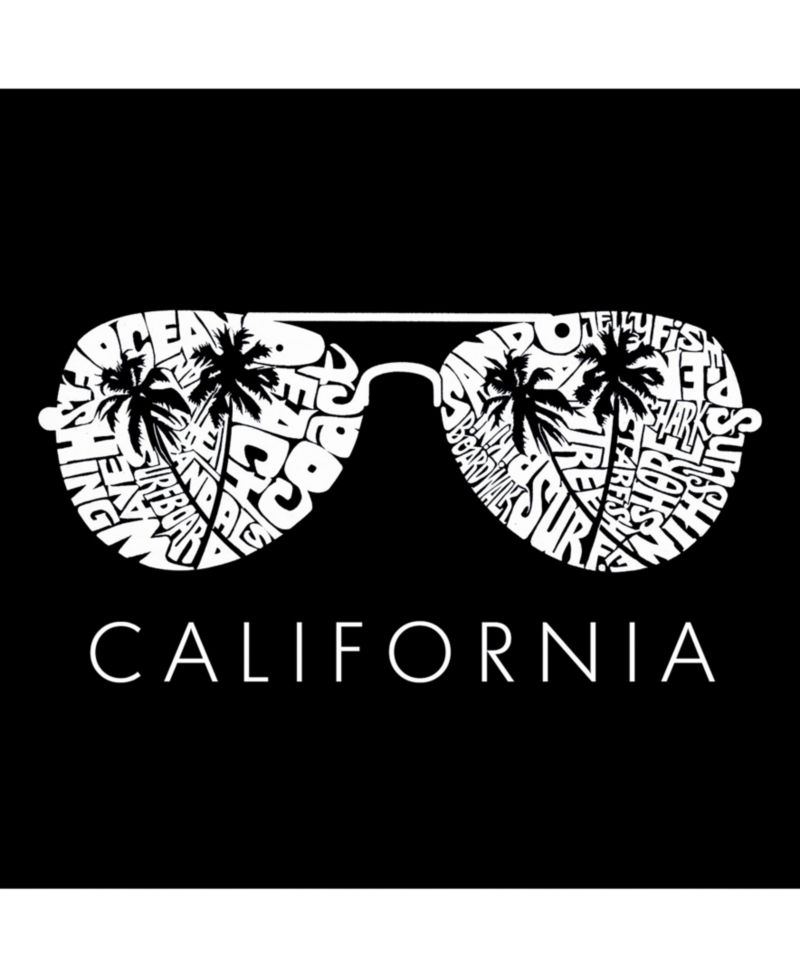 Men's Cotton/Poly Blend Word Art T-shirt - California Shades