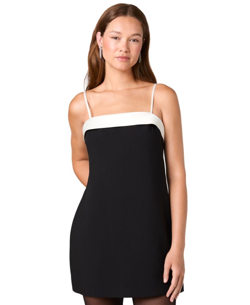 Women's Carey Colorblock Satin Square Neck Slip Dress
