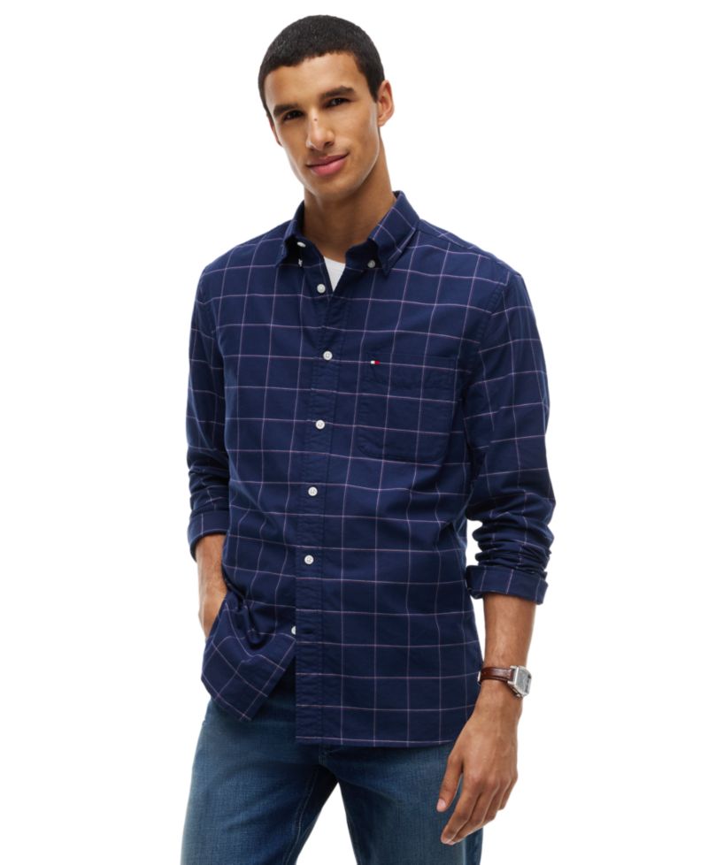 Men's Heritage Regular-Fit Oxford Windowpane Shirt
