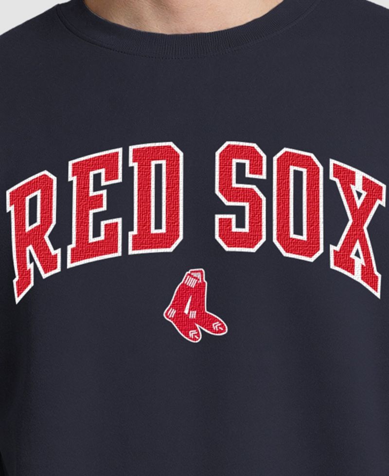 Men's Navy Boston Red Sox Fleece Crew Sweatshirt