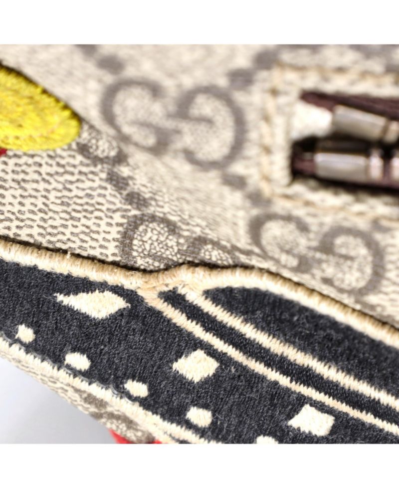 Courrier Zip Belt Bag GG Coated Canvas with Applique