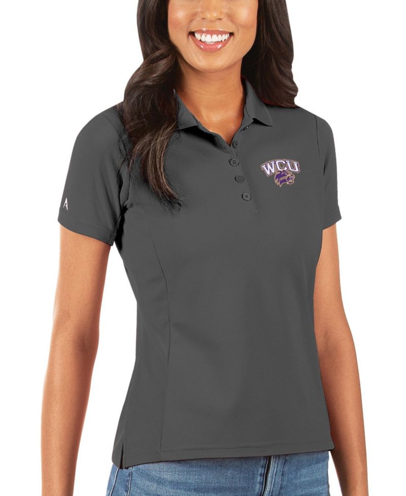 Women's Charcoal Western Carolina Catamounts Legacy Pique Polo Shirt