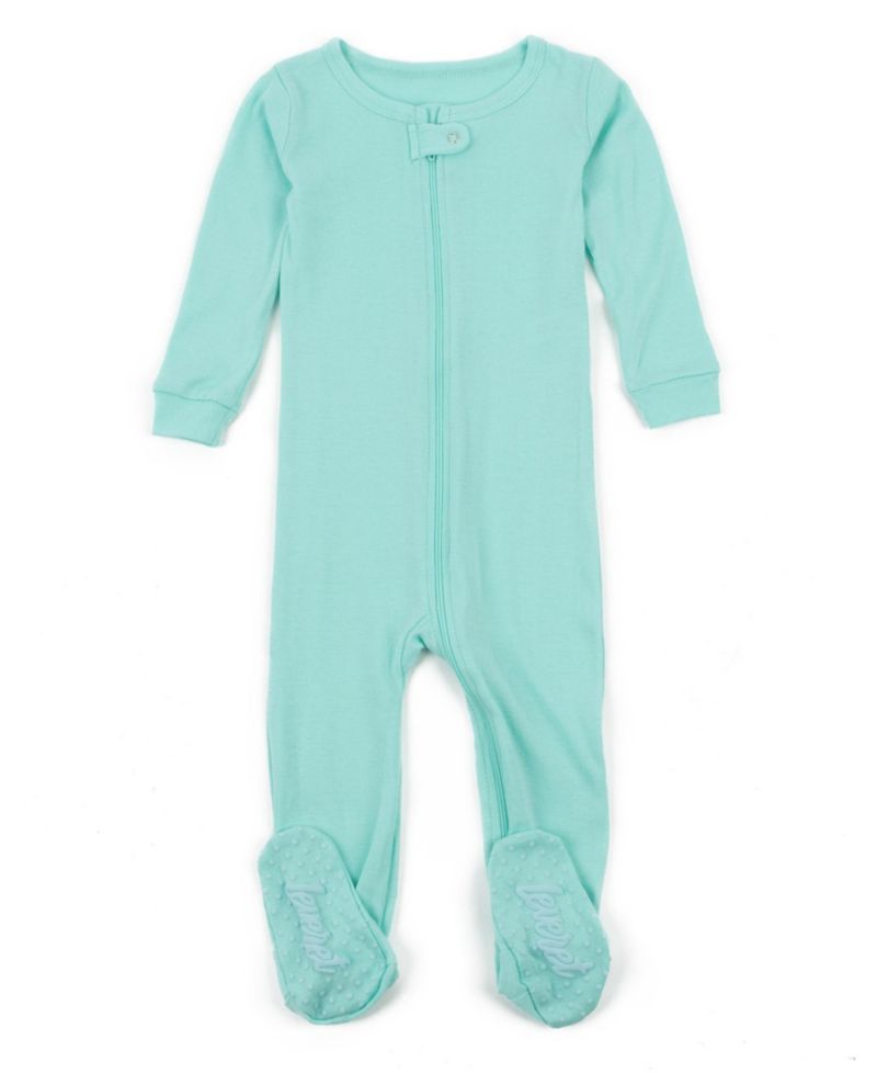 Toddler Matching Family One Piece Footed Cotton Long Sleeve Solid Color Pajamas 2T-5T