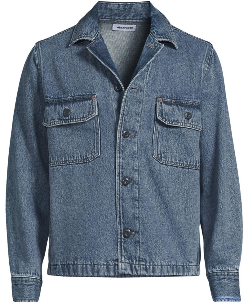 Men's Denim Utility Shirt Jacket