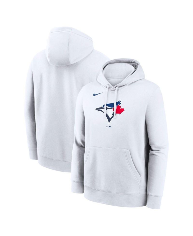 Men's White Toronto Blue Jays Logo Club Hoodie