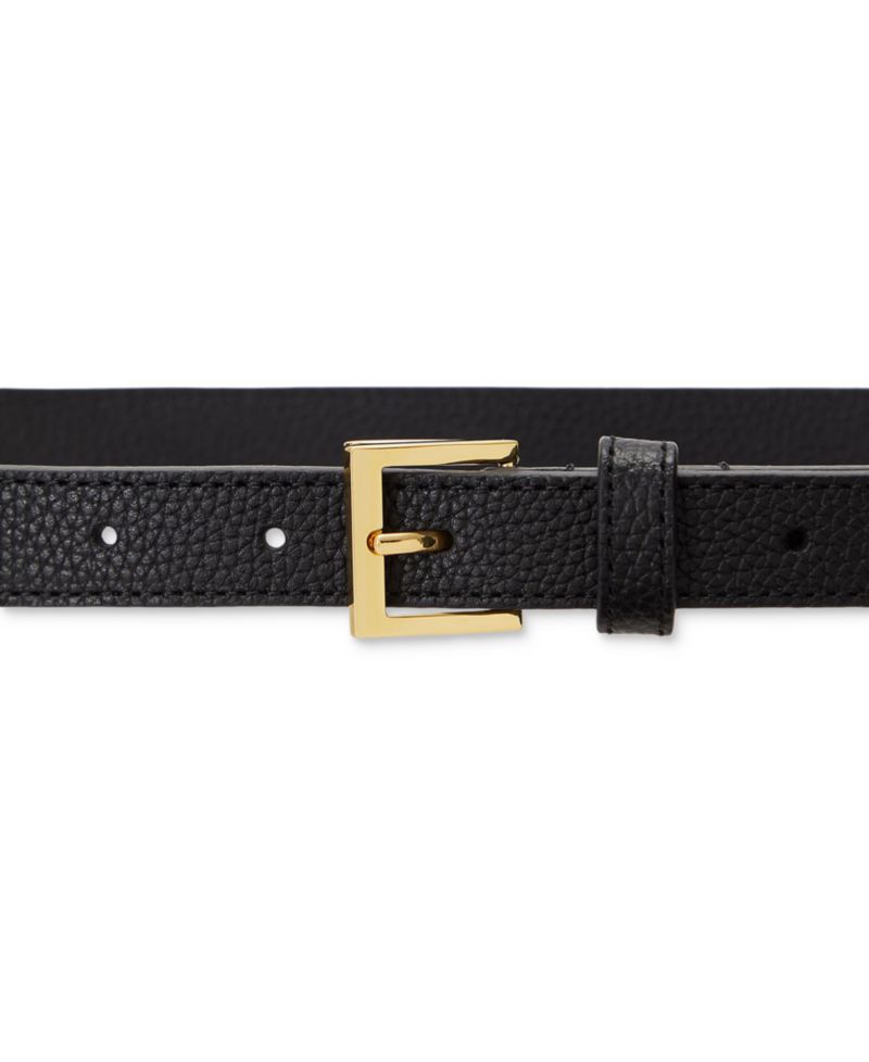Women's Pebbled Leather Skinny Belt