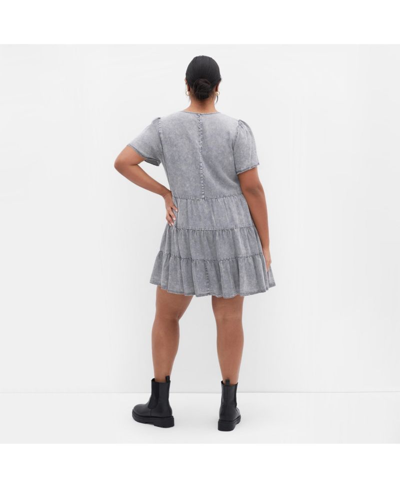 Women's Denim Tier Dress
