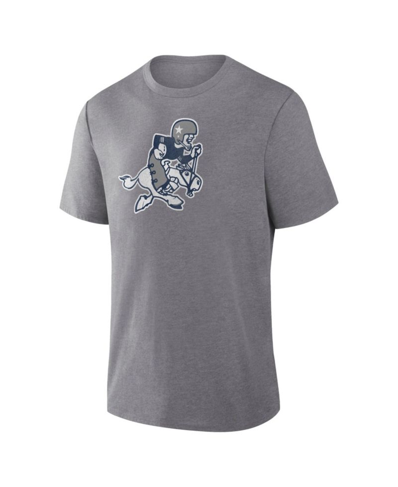 Men's Heather Gray Dallas Cowboys Heritage Tribute Tri-Blend T-Shirt