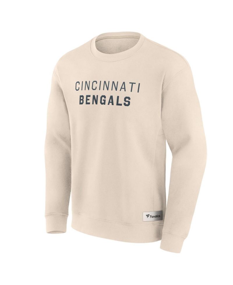 Men's Cream Cincinnati Bengals Elements Future Ground Lettering Pullover Sweatshirt