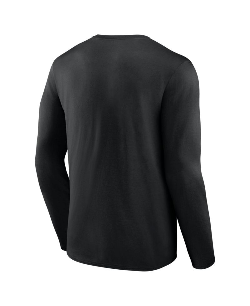 Men's Black Green Bay Packers Primary Logo Long Sleeve T-Shirt
