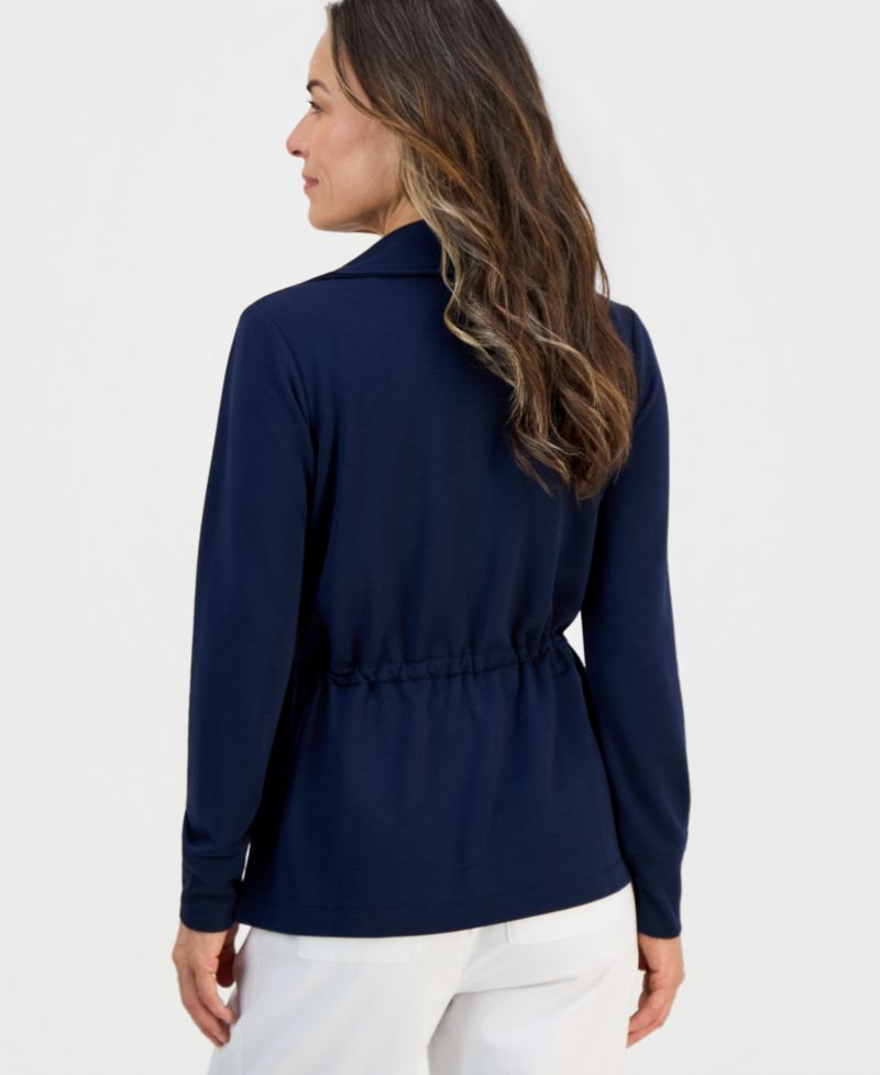 Petite LuxLounge Fleece French Terry Chunky Zip Jacket