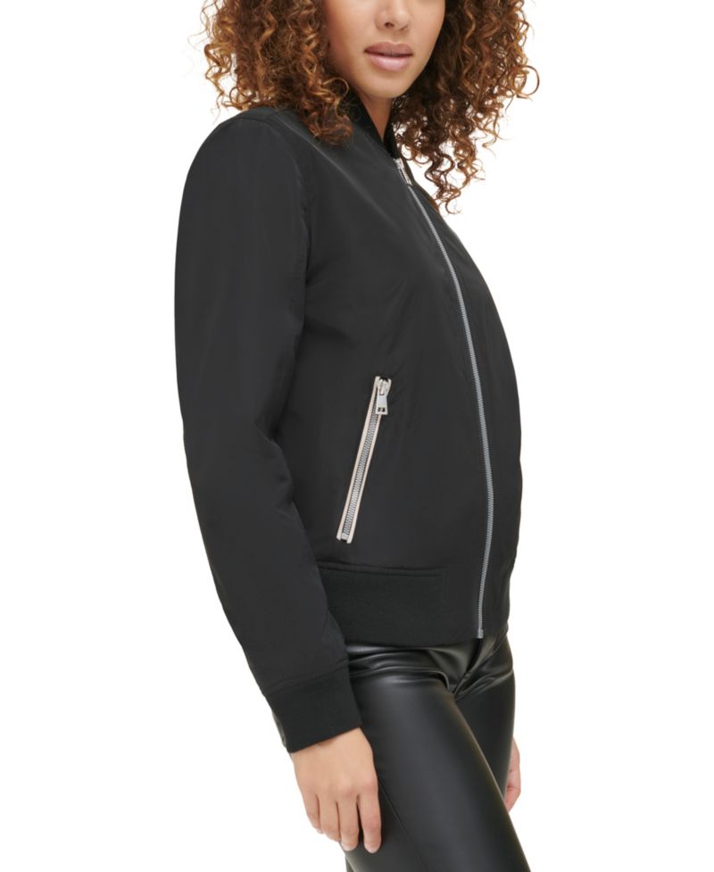 Women's Lightweight Zip-Detail Bomber Jacket