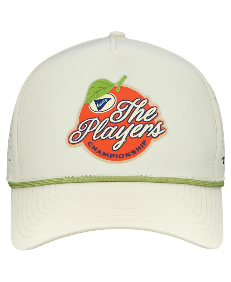 Men's Cream THE PLAYERS Orange Performance Adjustable Hat