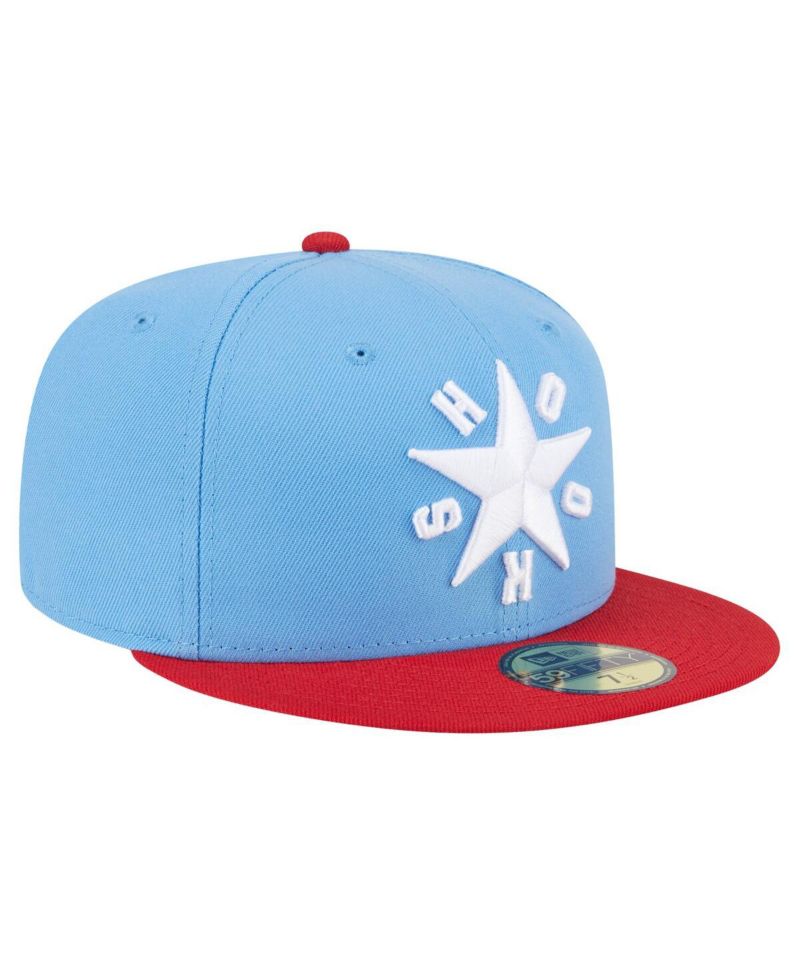Men's Light Blue Corpus Christi Hooks Authentic Collection 59FIFTY Fitted Hat