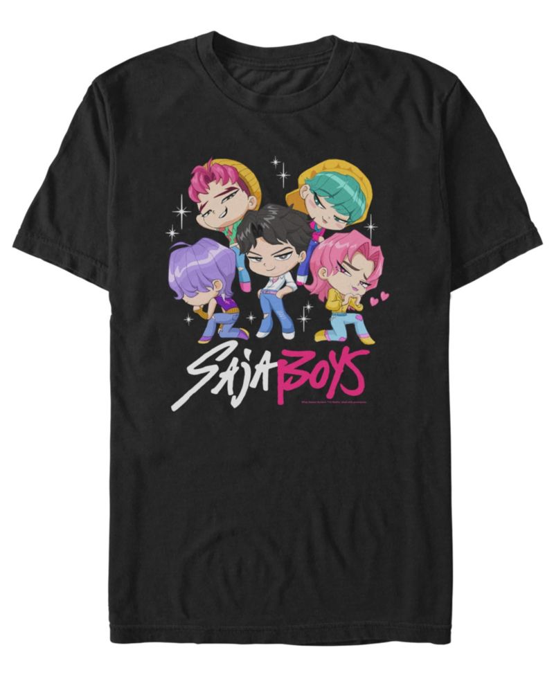 Men's K-Pop Demon Hunters Saja Boys Chibi Group T-Shirt