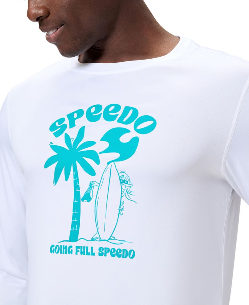 Men's Long-Sleeve Graphic Print Swim T-Shirt