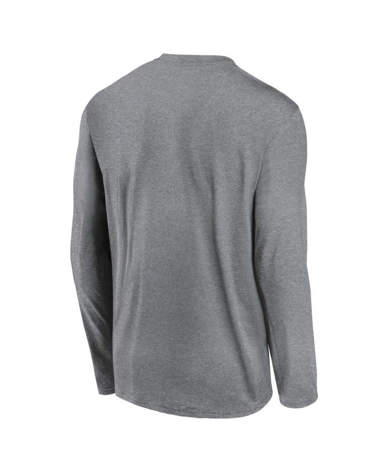Men's Heather Gray Michigan State Spartans Primetime Alternate Logo Legend Performance Long Sleeve T-Shirt