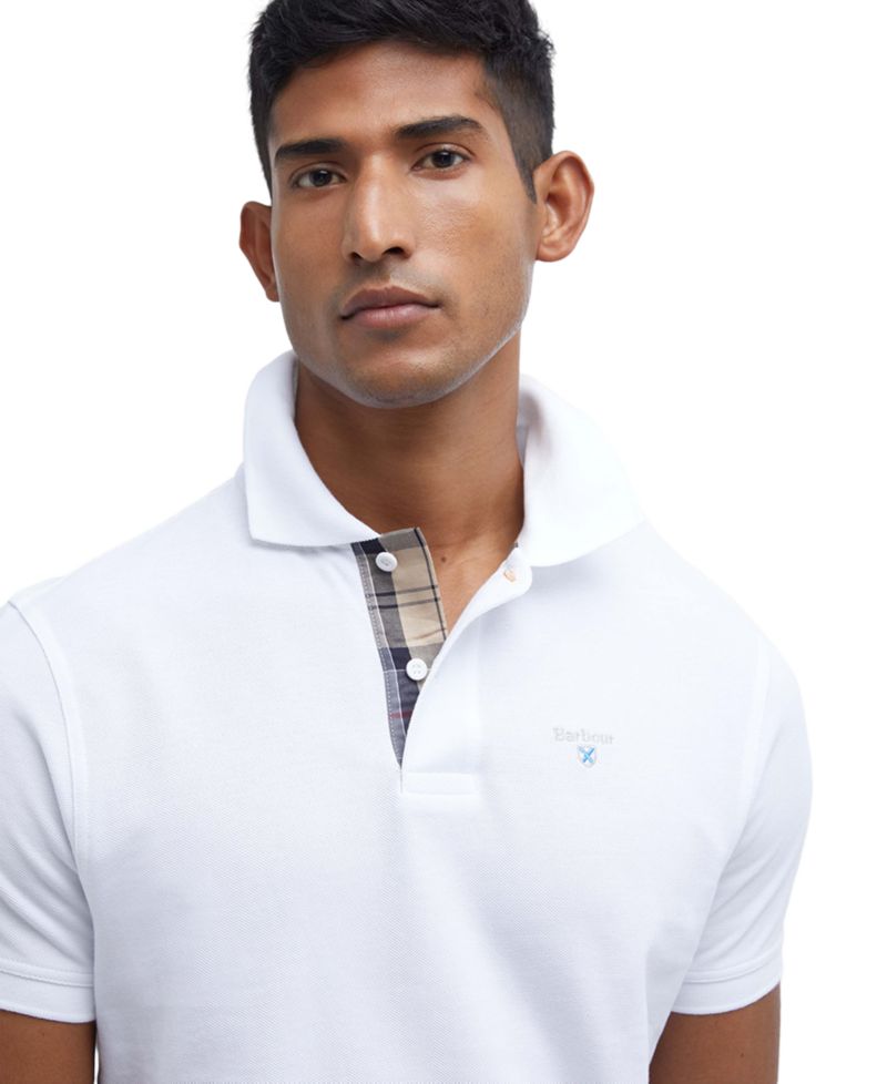 Men's Tartan Pique Short-Sleeve Polo Shirt