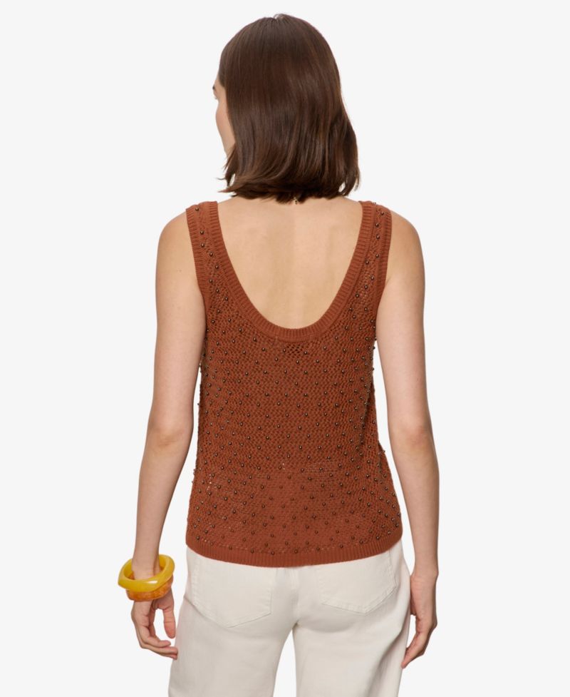 Women's Dune Studded Scoop Neck Sweater