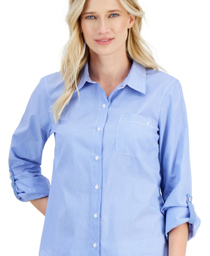 Women's Springfield Stripe Roll-Tab Shirt