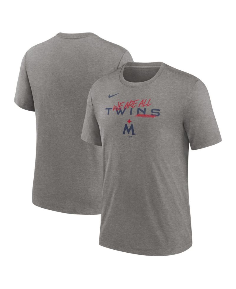Men's Heather Gray Minnesota Twins We Are All Tri-Blend T-shirt