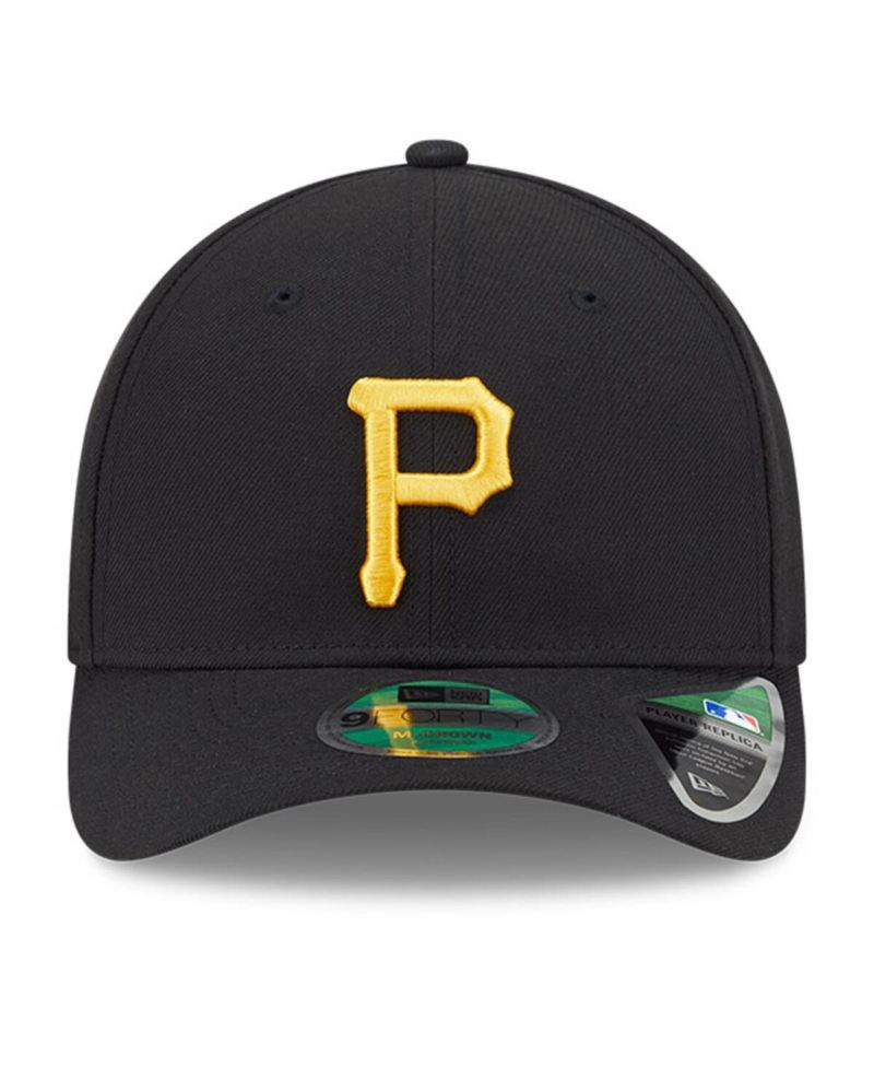 Men's Black Pittsburgh Pirates Player Replica 9FORTY Adjustable Hat