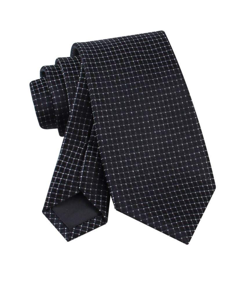 Men's Grid Pattern Silk Tie