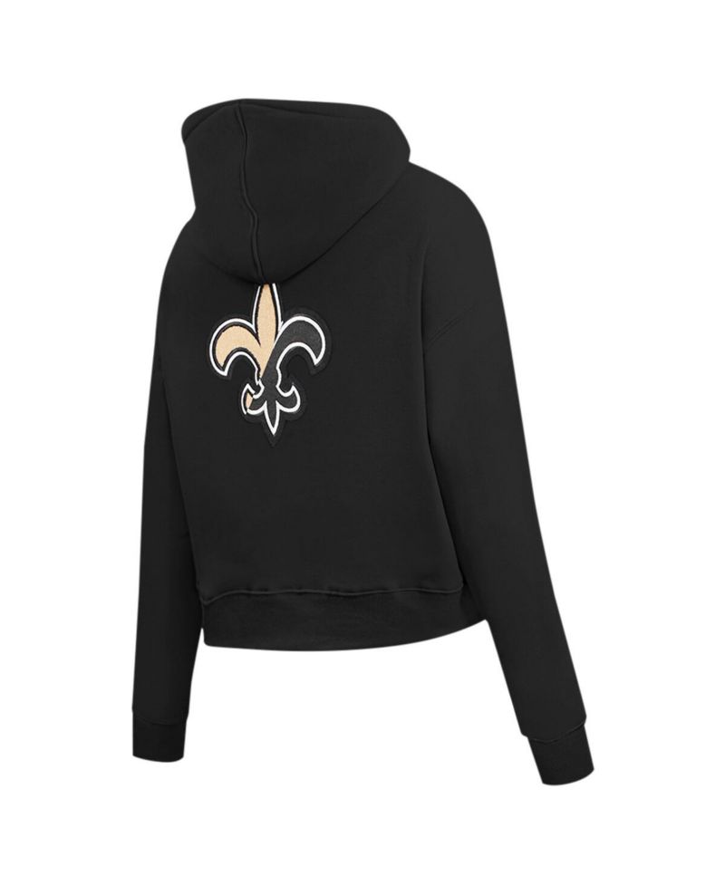 Women's Black New Orleans Saints Split Logo Full-Zip Hoodie
