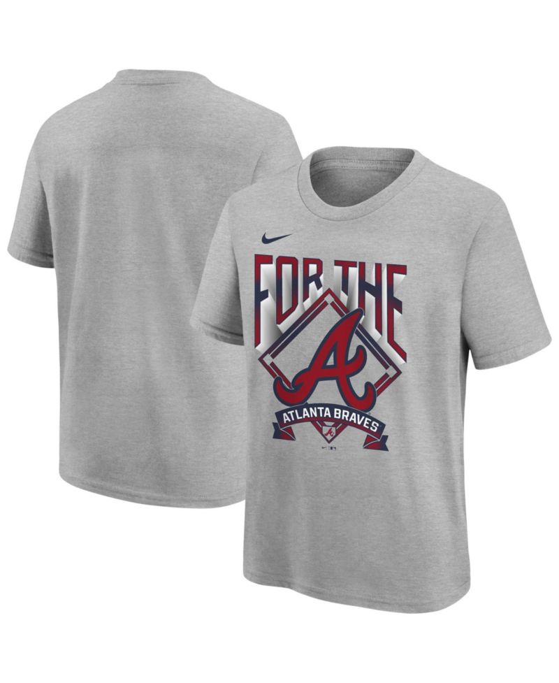 Big Boys and Girls Gray Atlanta Braves Hometown Collection T-Shirt
