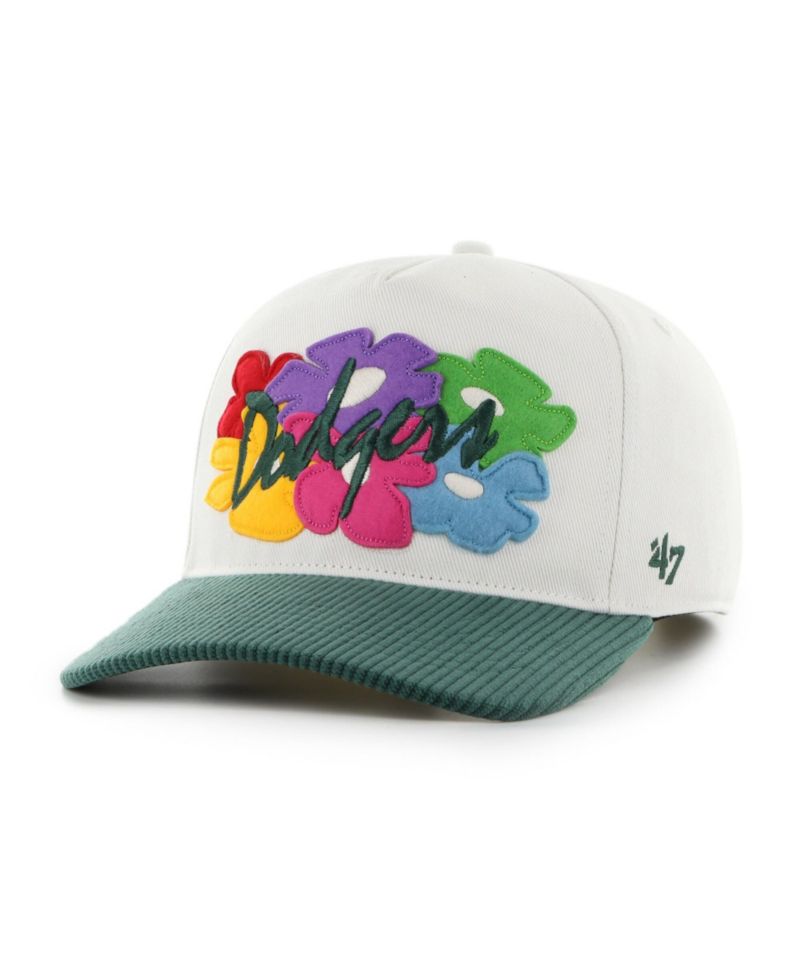 Men's White/Green Los Angeles Dodgers Flora Gallery Hitch Adjustable Hat