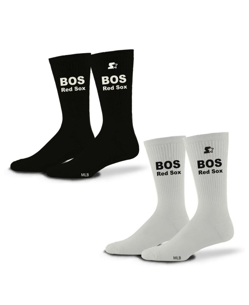 Men's and Women's 2-Pack Black/White Boston Red Sox Assist Socks