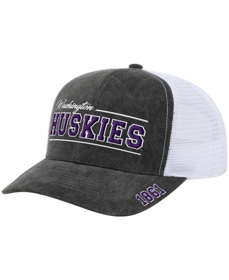 Men's and Women's Gray Washington Huskies Billy 2400 Adjustable Trucker Hat