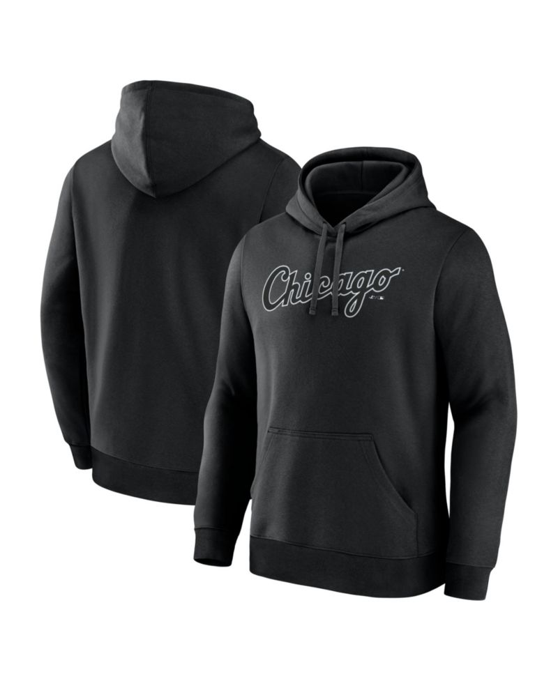 Men's Black Chicago White Sox Wordmark Hoodie
