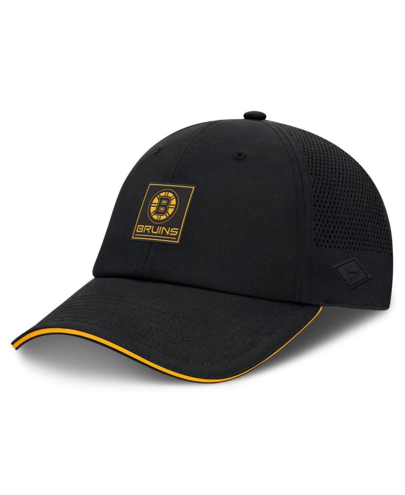 Men's Black Boston Bruins Driver Adjustable Hat