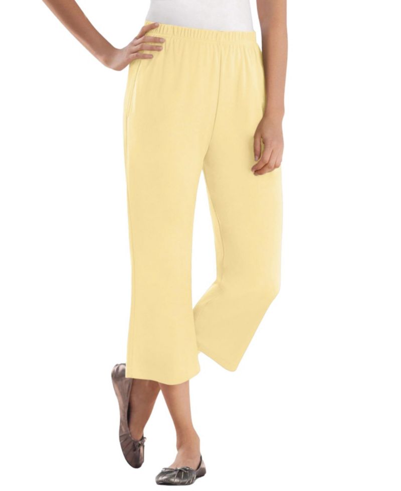 Women's Within 7-Day Elastic-Waist Stretchy Knit Capri