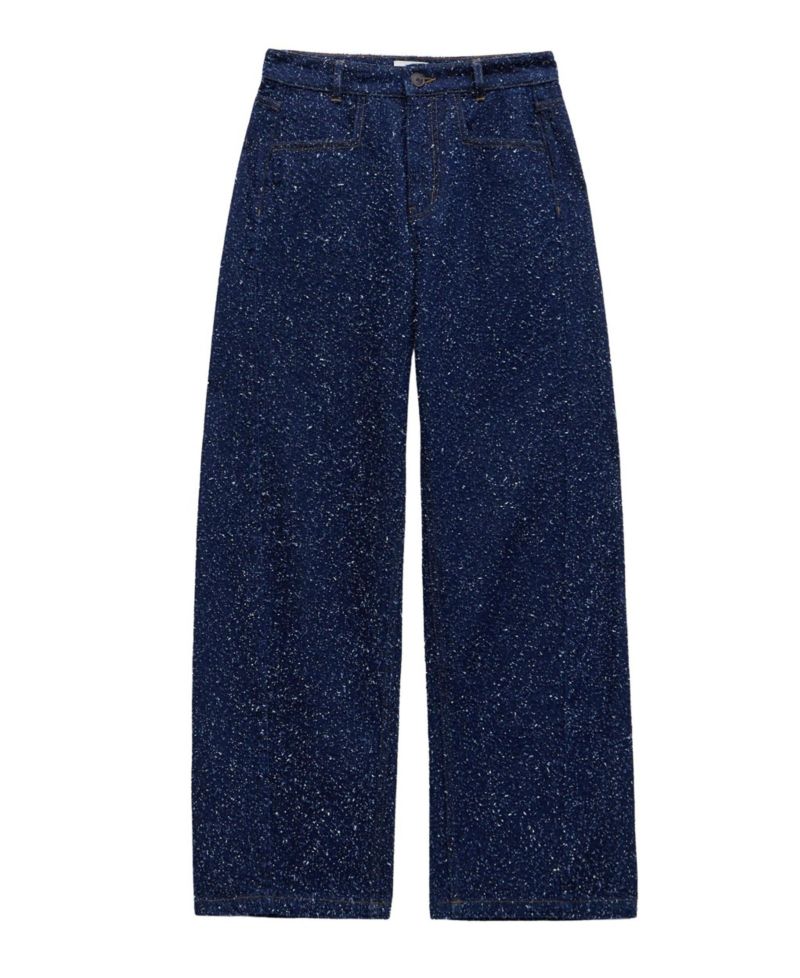Women's Saskia Textured Straight-Leg Jeans